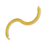 Çavuş Model Kalın Form Altın Kaplama Gümüş Bileklik - Görsel 7