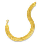 Çavuş Model Kalın Form Altın Kaplama Gümüş Bileklik