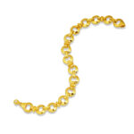 Yuvarlak Halkalı Zincir Form Altın Kaplama Gümüş Bileklik - Görsel 8