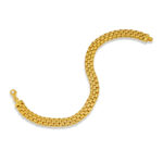 Örgü Form Kalın Zincir Altın Kaplama Gümüş Bileklik