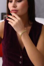 Kalın Döküm Gold Kaplama Bileklik - Görsel 4