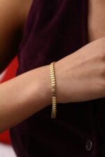 GoldPark Urban Link – Geniş Formlu Modern Plaka Bileklik - Görsel 2