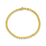 Yuvarlak Plaka Formlu Altın Kaplama Şık Bileklik