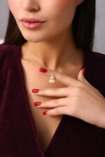 Renkli Taşlı Ayıcık Figürlü Sevimli Kolye - Görsel 3