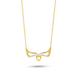 Kalpli Melek Kanadı Tasarımlı Taşlı Kolye