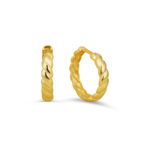 Burgu Model Altın Kaplama Halka Küpe