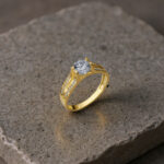 GoldPark Üç Sıra Işıltılı Modern Tek Taş Kadın Yüzük – 925 Ayar Gümüş - Görsel 6