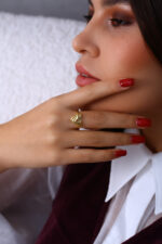 GoldPark Düğümlü Modern Form Kadın Yüzük – 925 Ayar Gümüş - Görsel 2