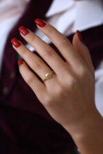 GoldPark Taç Form İnce Taş Detaylı Kadın Yüzük – 925 Ayar Gümüş - Görsel 9