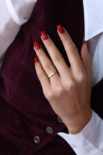 GoldPark Minimal Baget Taş Kadın Yüzük – 925 Ayar Gümüş - Görsel 3