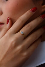 GoldPark Klasik İnce Tek Taş Kadın Yüzük – 925 Ayar Gümüş - Görsel 7