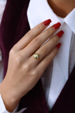 GoldPark Geometrik Kıvrımlı Modern Kadın Yüzük – 925 Ayar Gümüş - Görsel 4