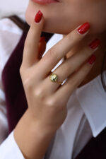 GoldPark Geometrik Kıvrımlı Modern Kadın Yüzük – 925 Ayar Gümüş - Görsel 5