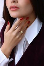 GoldPark Geometrik Kıvrımlı Modern Kadın Yüzük – 925 Ayar Gümüş - Görsel 6