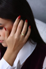 GoldPark Geometrik Kıvrımlı Modern Kadın Yüzük – 925 Ayar Gümüş - Görsel 7