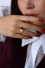 GoldPark Geometrik Kıvrımlı Modern Kadın Yüzük – 925 Ayar Gümüş - Görsel 9