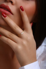 GoldPark İnce Baget Sıra Minimal Kadın Yüzük – 925 Ayar Gümüş - Görsel 4