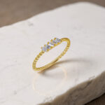 GoldPark İnce Baget Sıra Minimal Kadın Yüzük – 925 Ayar Gümüş - Görsel 6