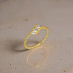 GoldPark Asimetrik Baget Minimal Kadın Yüzük – 925 Ayar Gümüş - Görsel 5