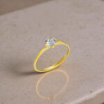 GoldPark İnce Modern Tek Taş Kadın Yüzük – 925 Ayar Gümüş - Görsel 6