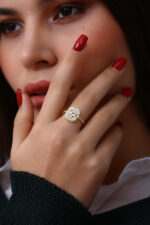 Baget Taşlı Işıltılı Zarif Kadın Yüzük 925 Ayar Gümüş - Görsel 10