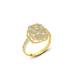 Baget Taşlı Işıltılı Zarif Kadın Yüzük 925 Ayar Gümüş