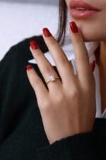 Minimal Tektaş Modern Kadın Yüzük 925 Ayar Gümüş - Görsel 6