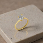 Minimal Tektaş Modern Kadın Yüzük 925 Ayar Gümüş - Görsel 5