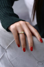 Düz Yüzey Minimal Altın Renk Kadın Yüzük - Görsel 2