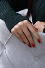 Düz Yüzey Minimal Altın Renk Kadın Yüzük - Görsel 3