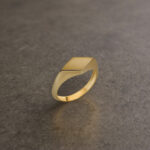 Düz Yüzey Minimal Altın Renk Kadın Yüzük - Görsel 6