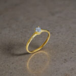 İnce Form Tektaş Gold Kadın Yüzük - Görsel 11