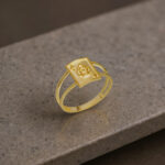 Kart Motifli Modern Gold Kadın Yüzük - Görsel 13