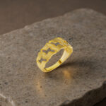 Geometrik Bağlantılı Minimal Gold Kadın Yüzük - Görsel 2